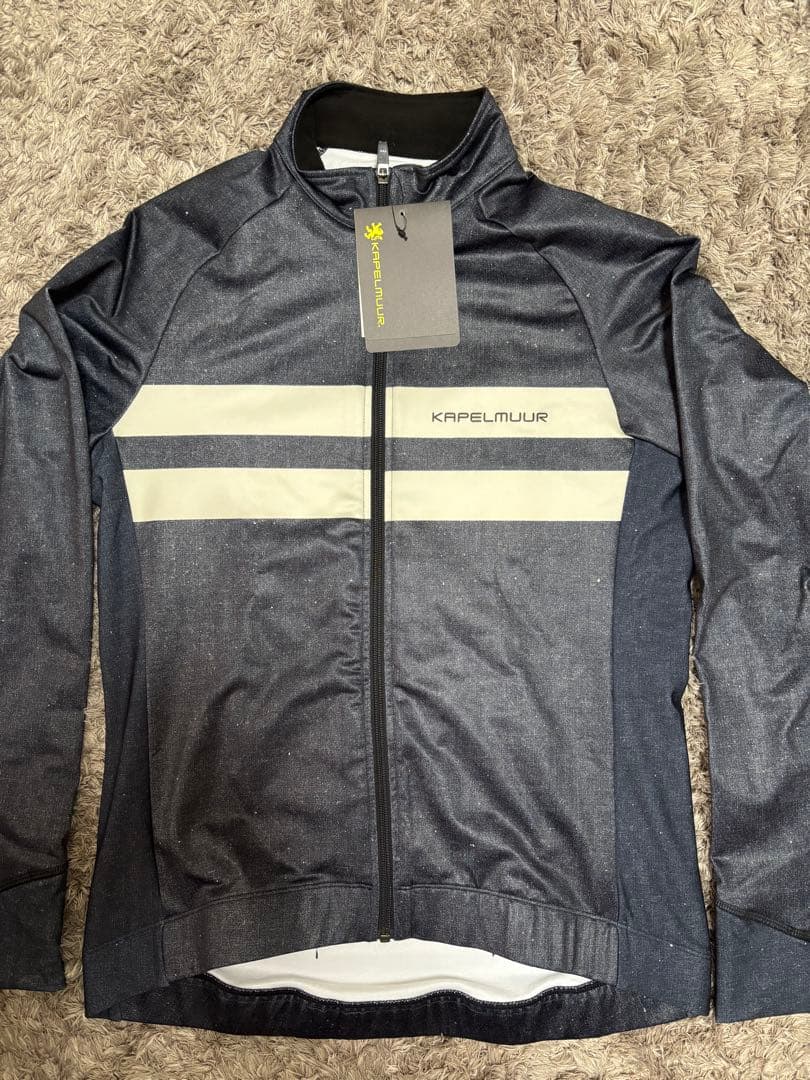 カペルミュール　裏起毛ジャケット　デニムプリント　Lサイズ