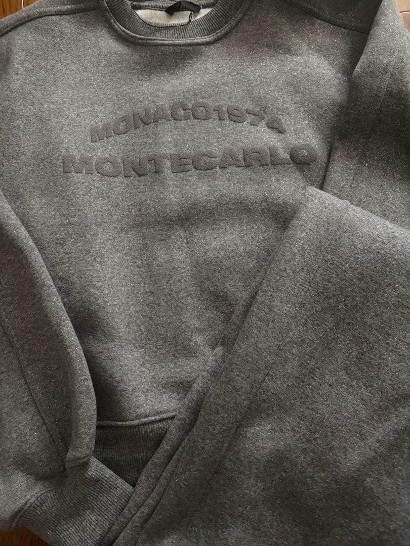 ZARA グリッターテキストスウェットシャツ　パンツ上下　セットアップ