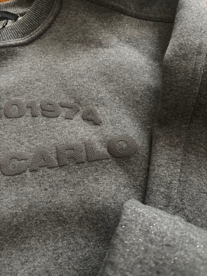 ZARA グリッターテキストスウェットシャツ　パンツ上下　セットアップ