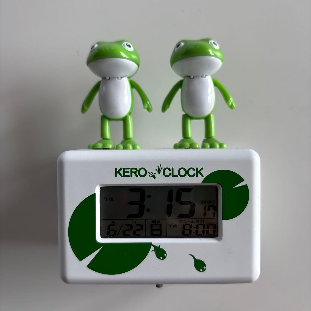 リズム目覚まし時計 ケロクロック2 ホワイト 8RDA46RH03