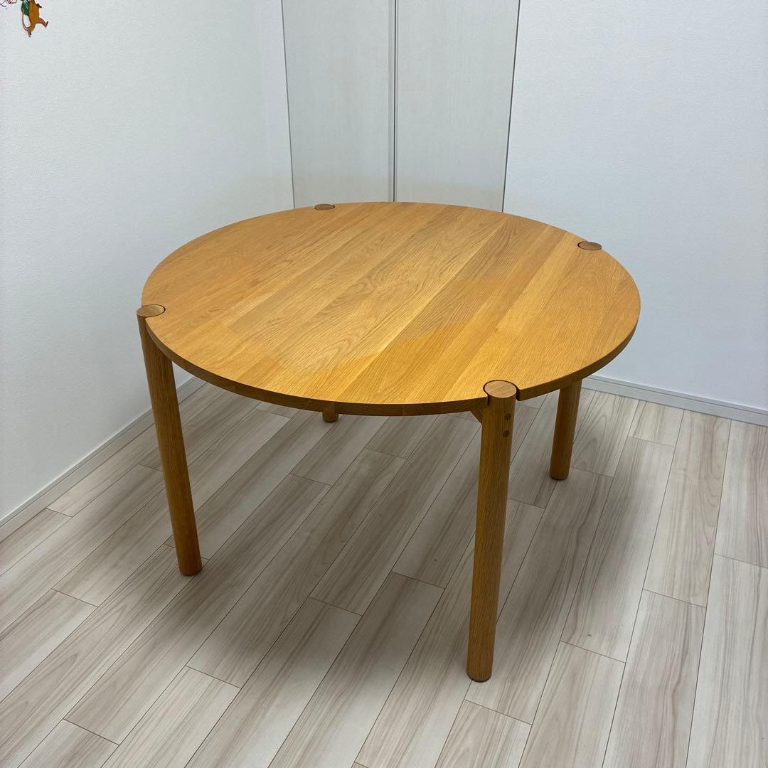 木製円形ダイニングテーブル 直径110cm,高さ72cm