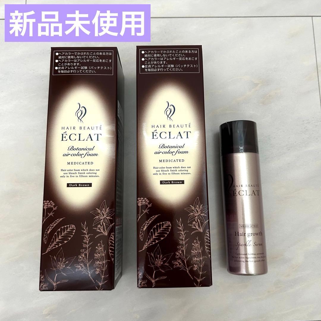 ヘアボーテエクラ ボタニカルエアカラーフォーム EX ダークブラウン セット