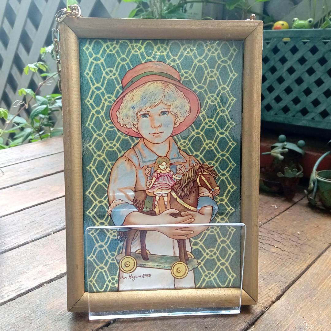 新品ジャン・ハガラ ステンドグラス 少女とお人形 ジョディ グラスマスターズ社
