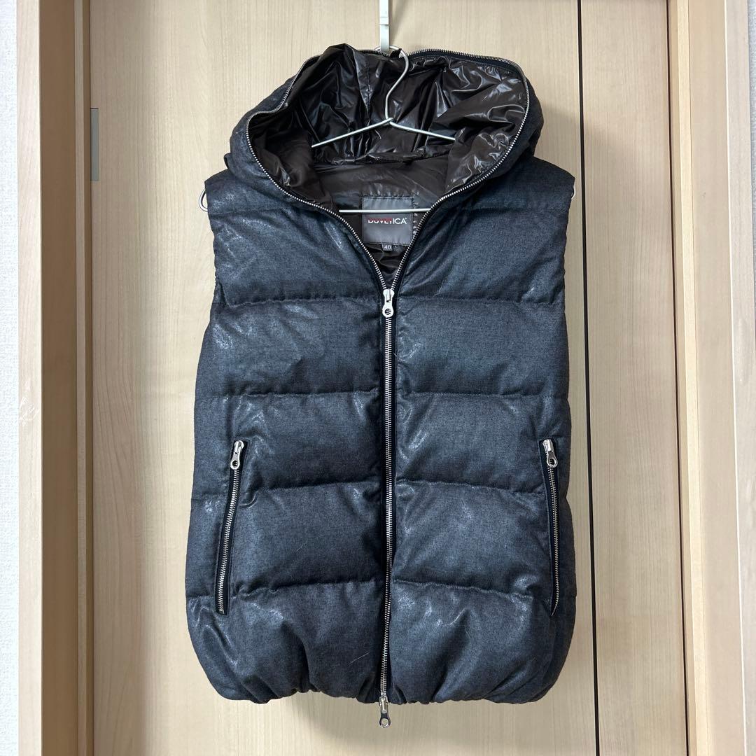 お値下げします♡DOVETICA ダークグレー フード付きダウンベスト 40