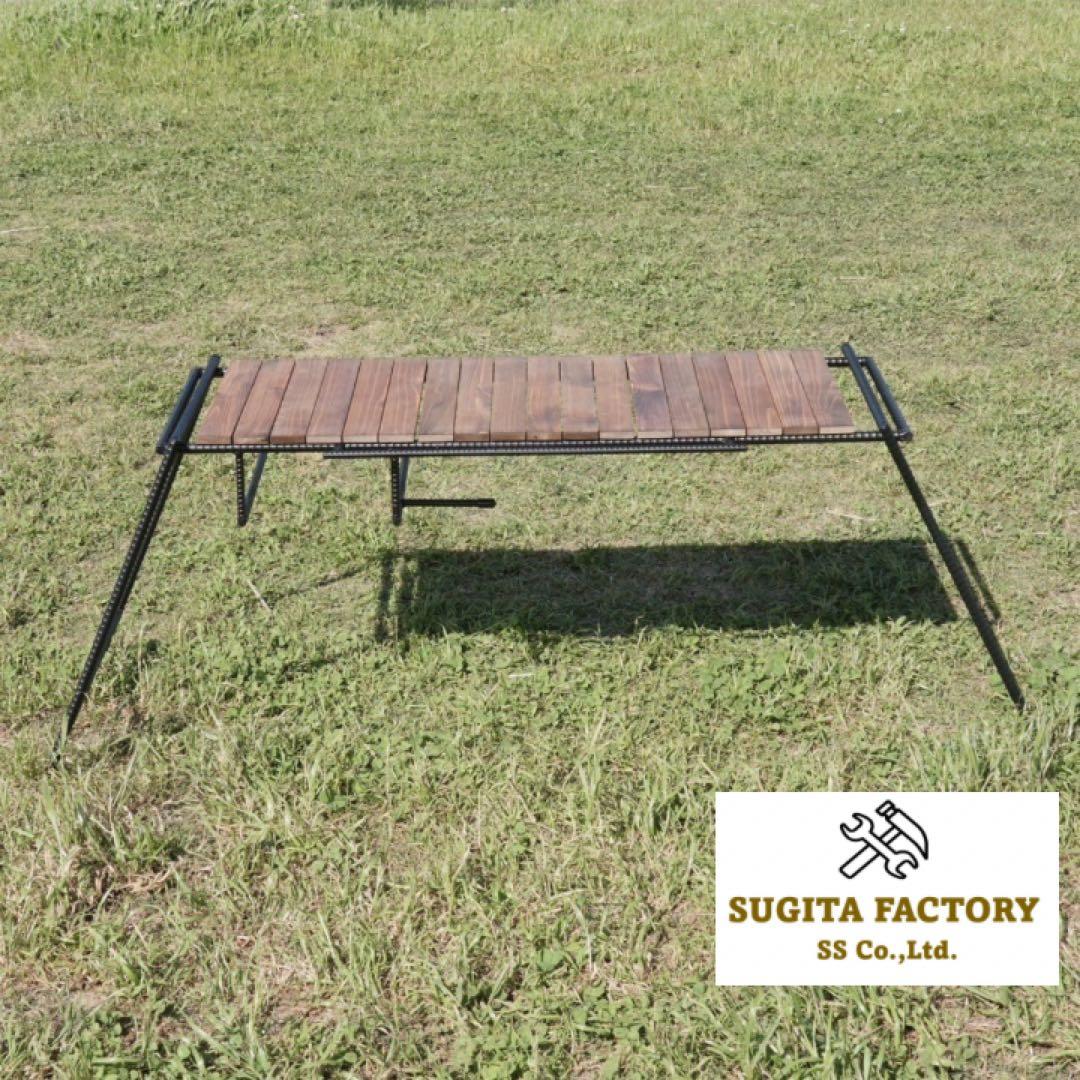 に*ー様 檜無垢材　細板　タフまる対応アイアンテーブル　キャンプテーブル　ローテ