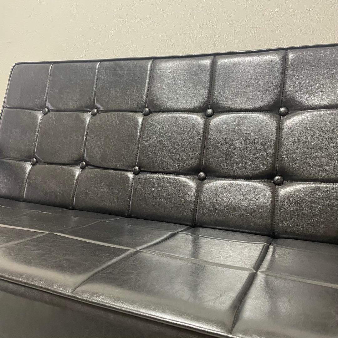 送料無料【合成皮革 2人掛けソファー】肘掛け付き