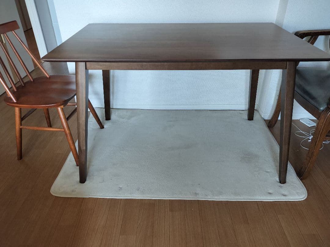 アイリスオーヤマ ダイニングテーブル ウォールナット