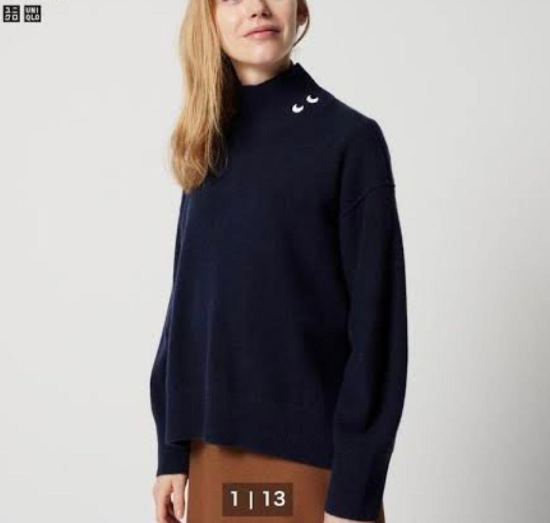【新品タグ付き】ユニクロ アニヤハインドマーチ カシミヤ ハイネックセーター