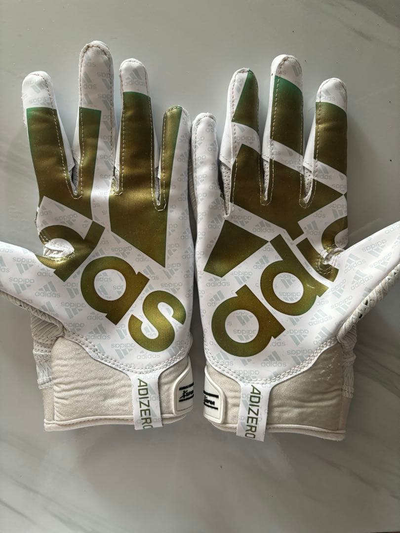 adidas“adizero 5 STAR 8.0“ホワイト/ゴールド Lサイズ