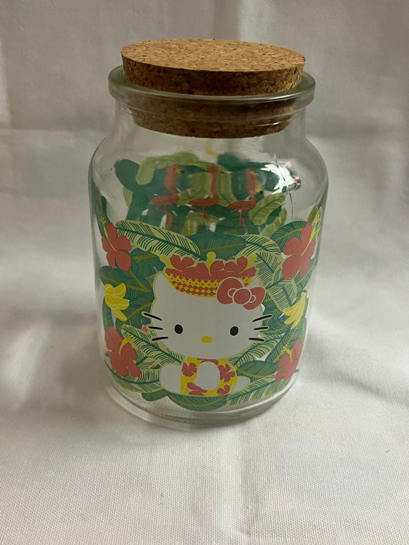 キティ　トロピカルキャニスター　ビーズ入り　サンリオ　レトロ　ハローキティ