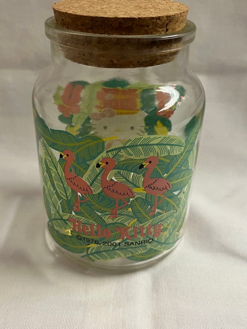 キティ　トロピカルキャニスター　ビーズ入り　サンリオ　レトロ　ハローキティ