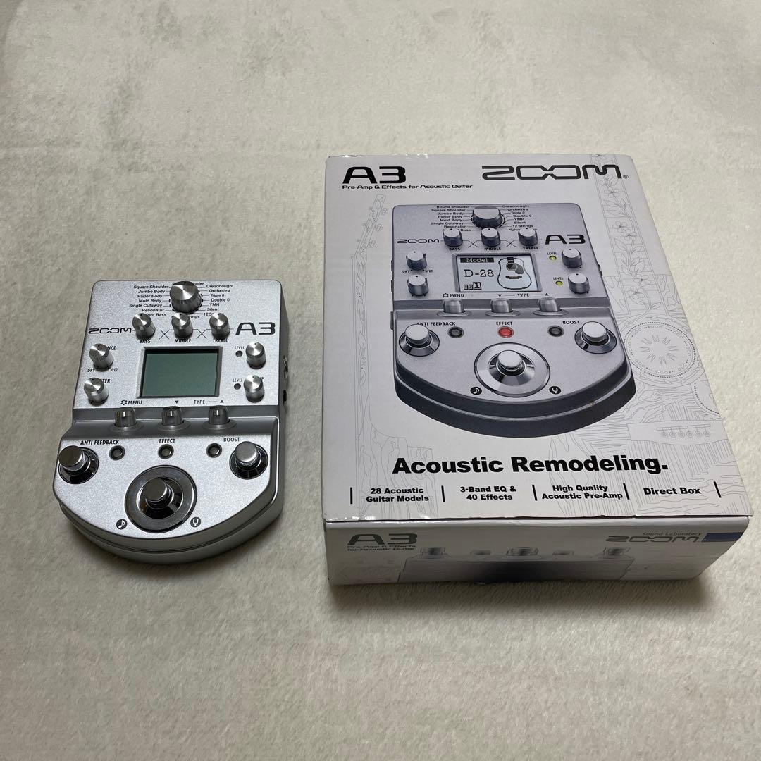 ZOOM A3 アコースティックギター マルチエフェクター プリアンプ DI