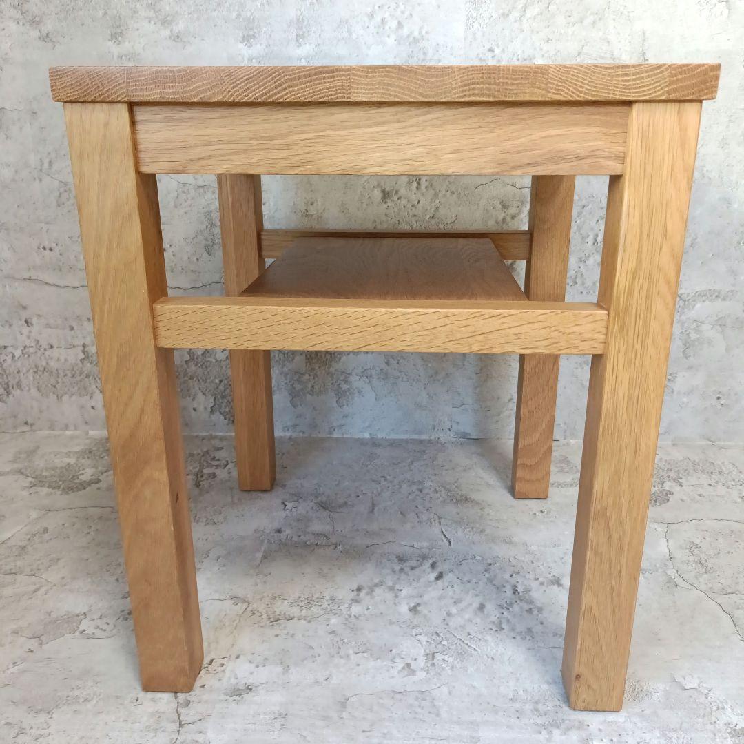廃盤品　無印良品 オーク無垢材 サイドテーブル ベンチ