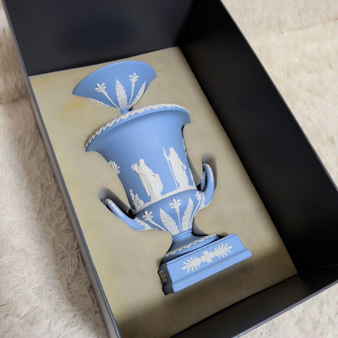 【希少】 【美品】ウェッジウッド ジャスパー 飾り壺 フラワーベース 花瓶