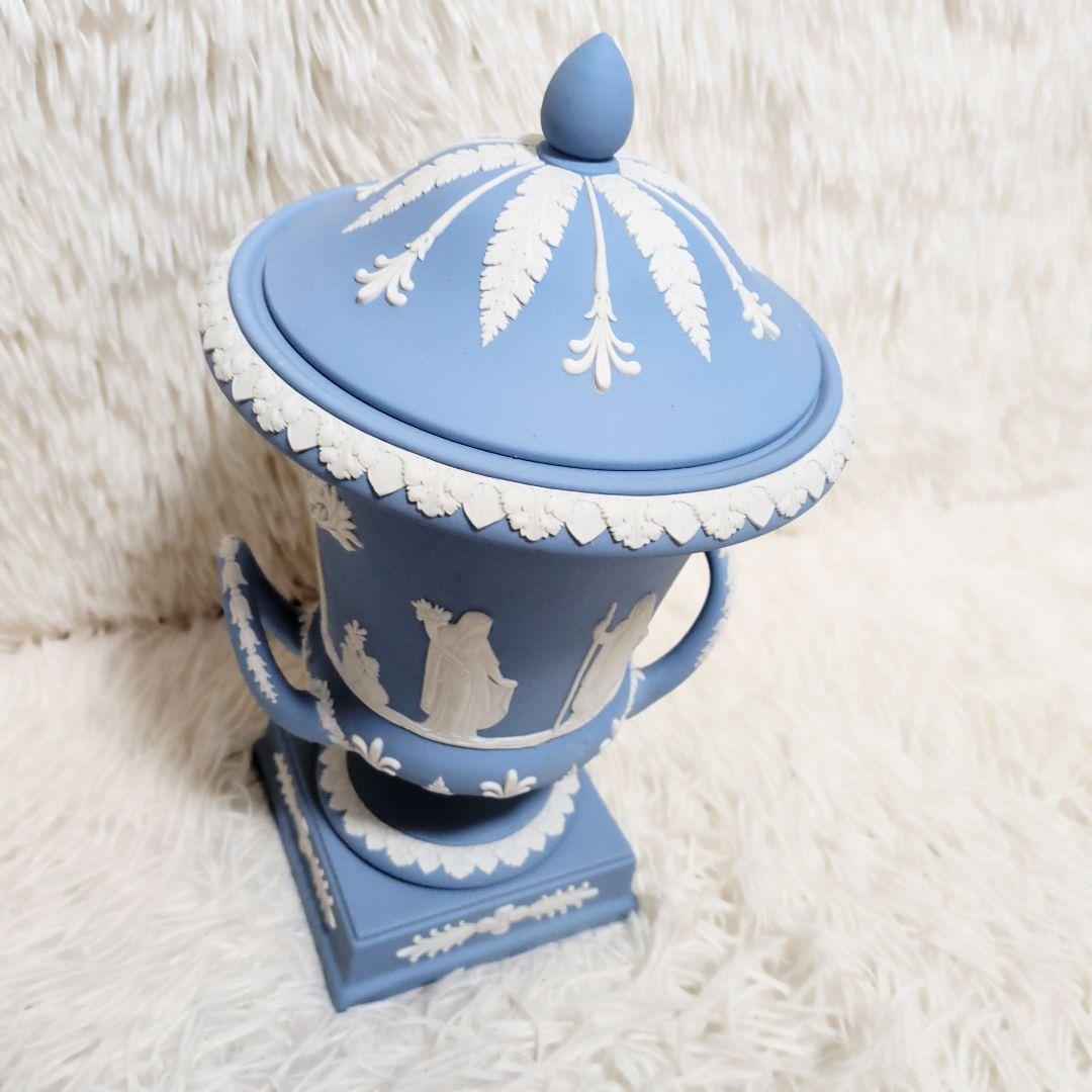 【希少】 【美品】ウェッジウッド ジャスパー 飾り壺 フラワーベース 花瓶