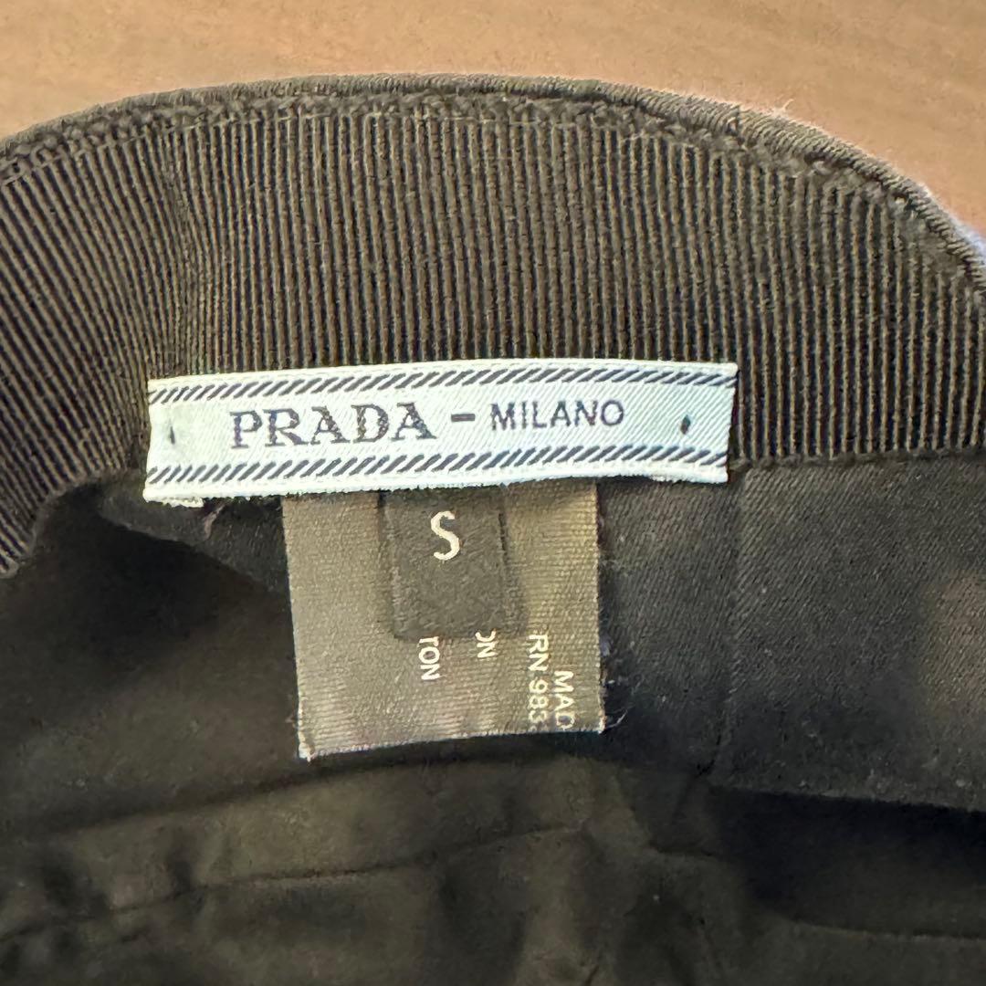 PRADA ナイロンキャップ Sサイズ ブラック 三角ロゴ