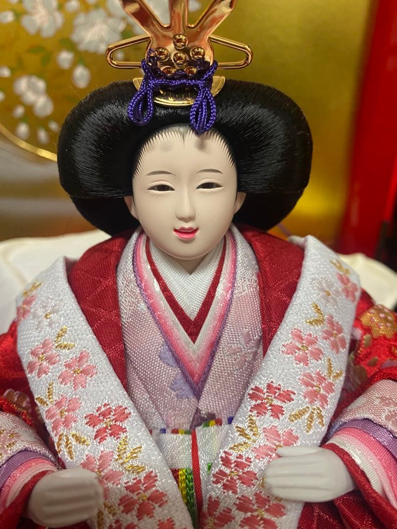 東京久月　雛人形　親王平飾り・間口約６３×奥行約３７×高さ約３２㎝