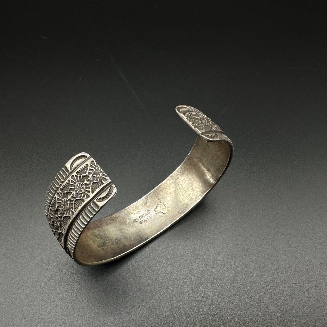 Navajo Darrell Cadman スタンプワーク バングル