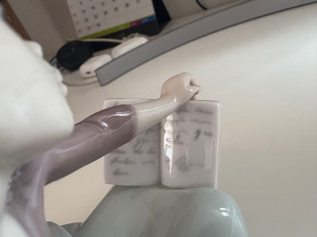 Lladro リヤドロ少女と犬 サイン入り