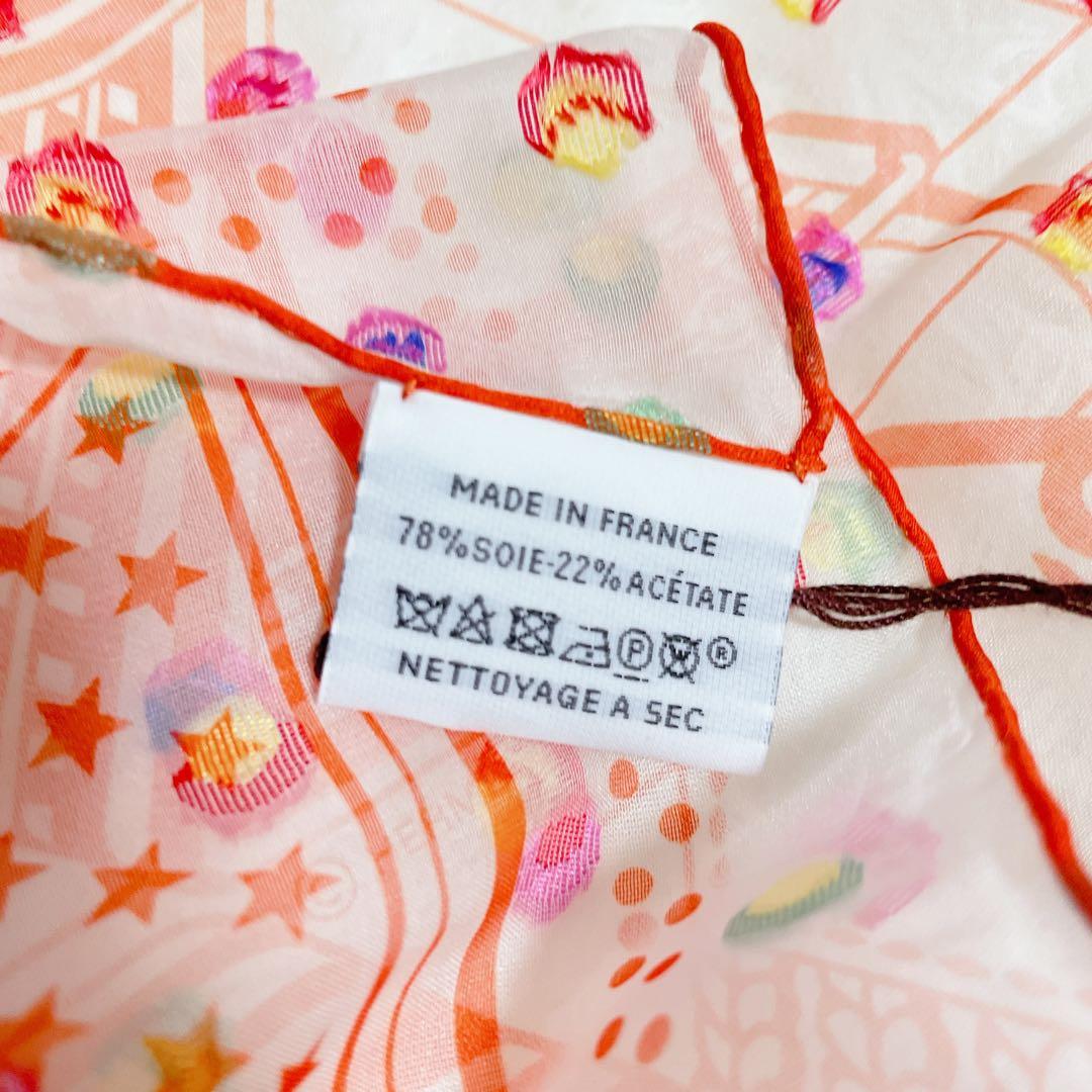 未使用　エルメス　カレ60 ジグザグのサングル　タグ有　スカーフ