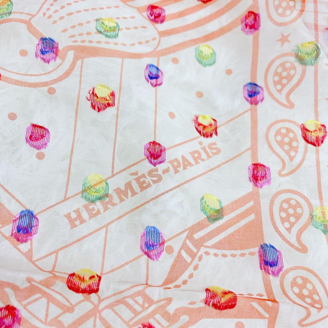 未使用　エルメス　カレ60 ジグザグのサングル　タグ有　スカーフ