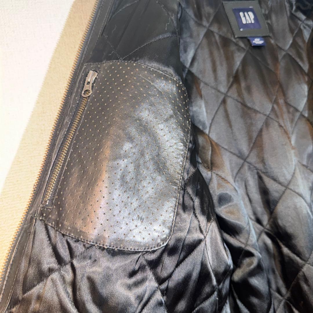 【希少】OLD GAP シングルライダースジャケット 本革 M 美品