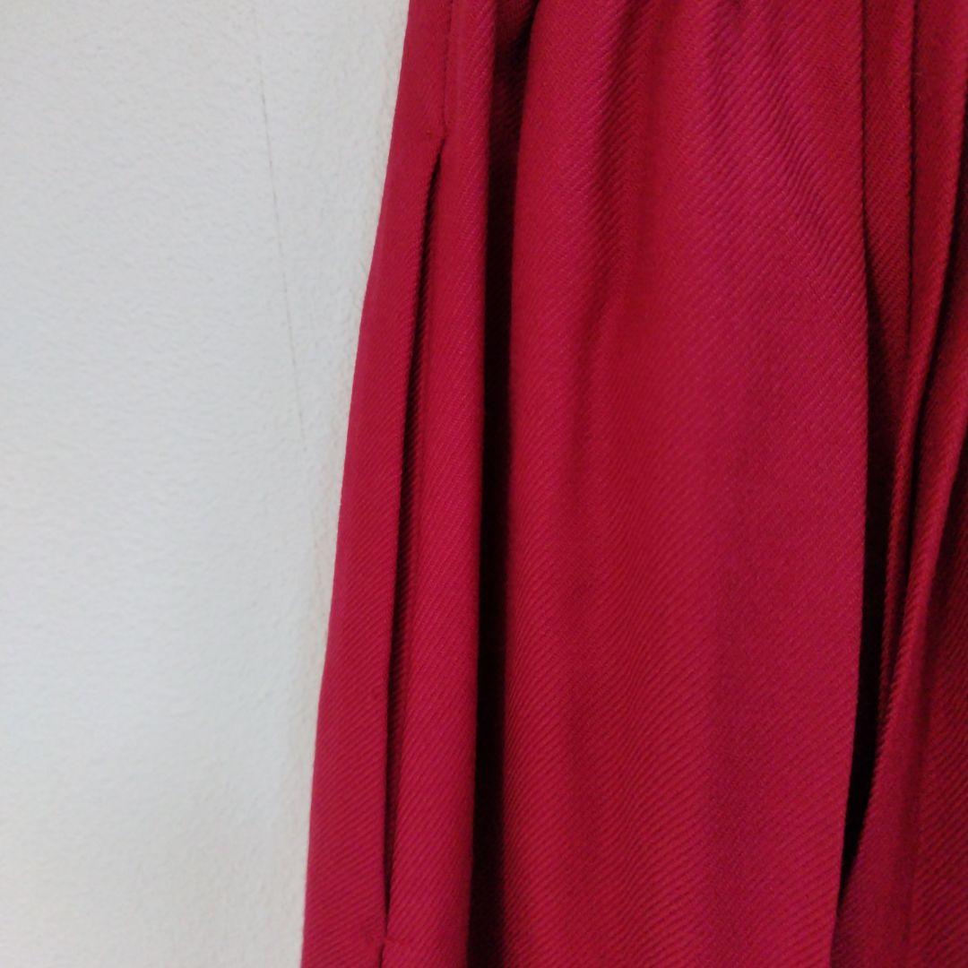 オニールオブダブリン ウール プリーツ入り ロングスカート アイルランド製 赤