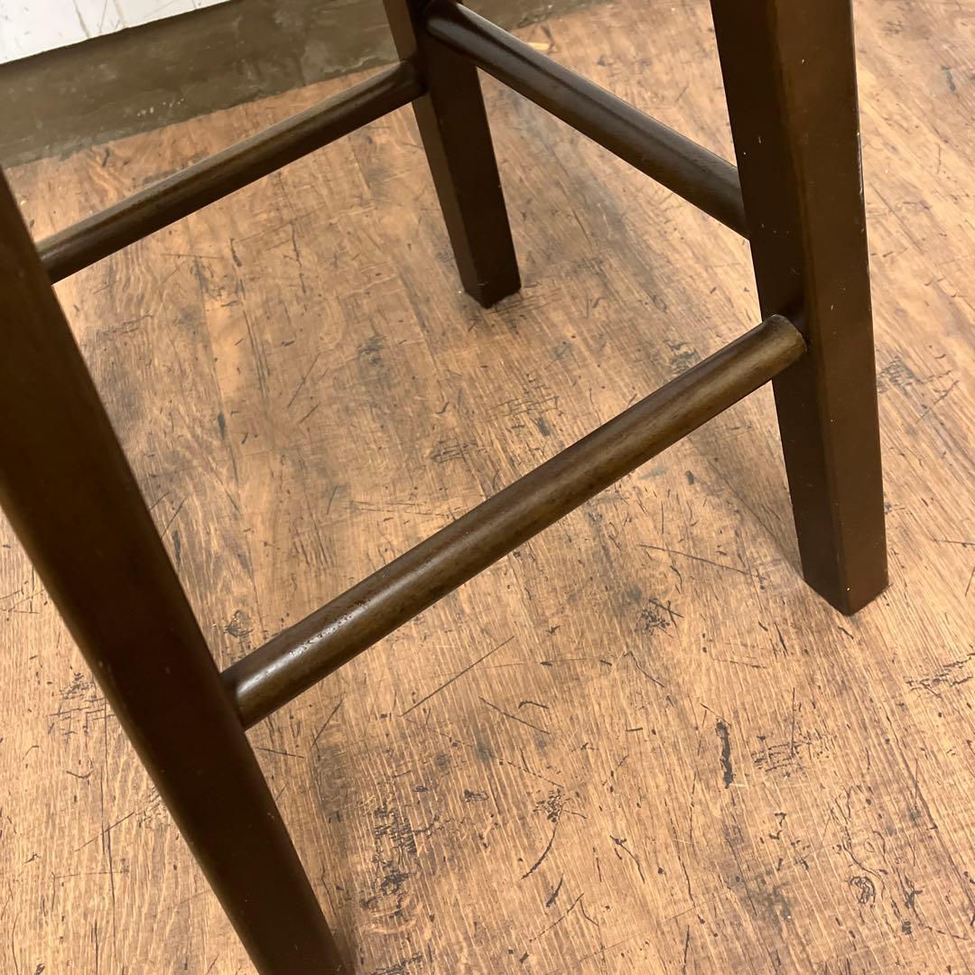 A-2 ② 昭和レトロ 木製 バースツール ハイチェア スツール 椅子 丸椅子