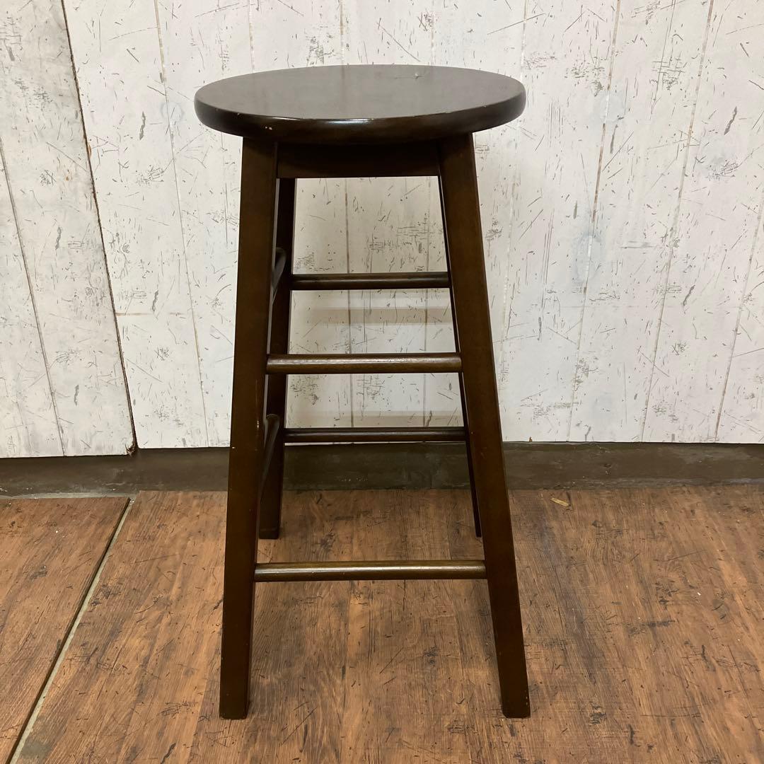 A-2 ② 昭和レトロ 木製 バースツール ハイチェア スツール 椅子 丸椅子