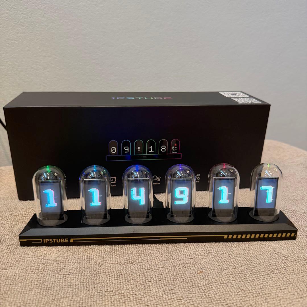 IPSTUBE ニキシー管 デジタル置時計 H401