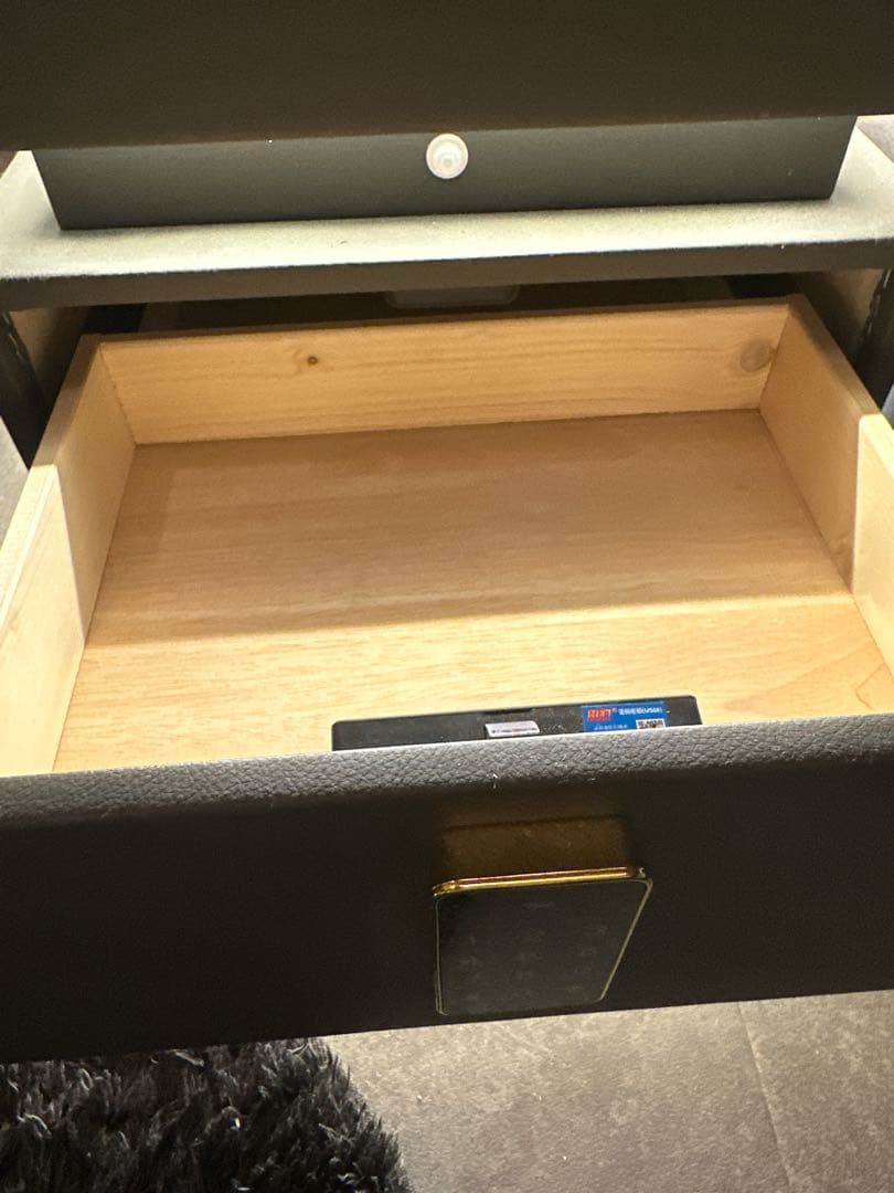 TPTBON パスワードロック LEDベッドサイドテーブル 充電ステーション