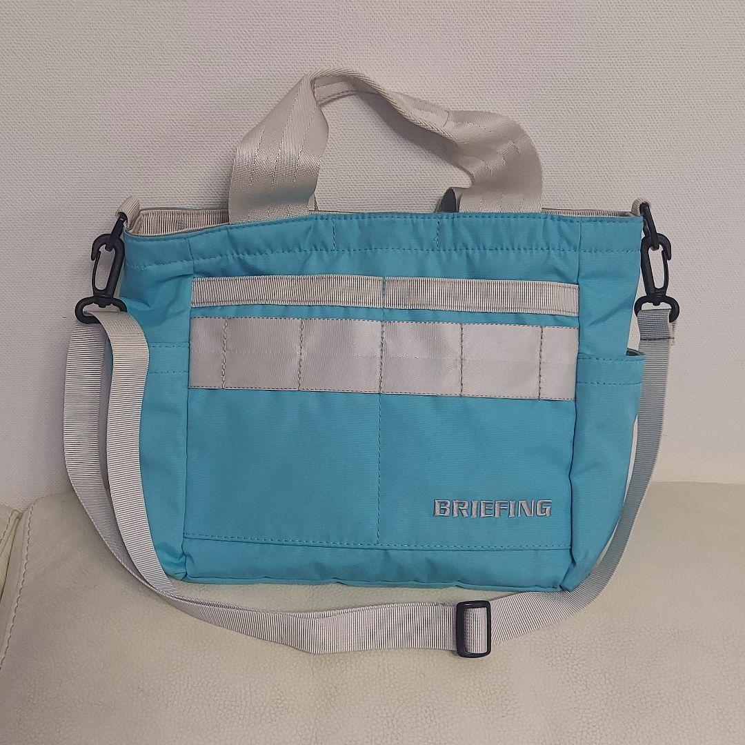 美品〈BRIEFING〉カートバッグ ブリーフィング ラウンドバッグ アクア