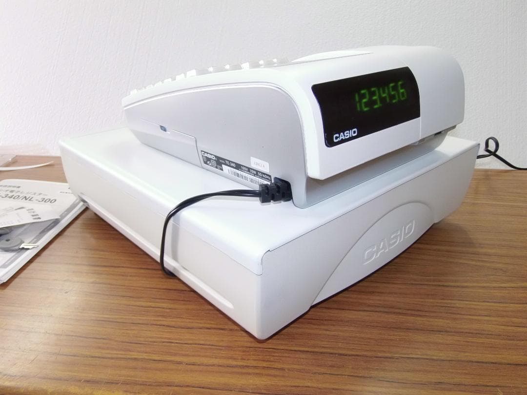 CASIO TE-340-WE 電子レジスター 設定無料 25041801