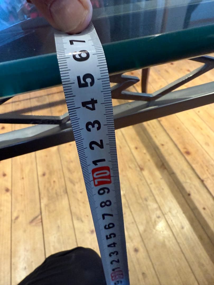 サァラ麻布　ダイニング　ガラステーブル　セット椅子2脚付き