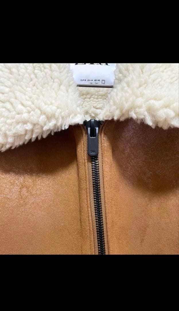 【新品】ZARA ムートンジャケット フェイクムートン ボアジャケット　Mサイズ