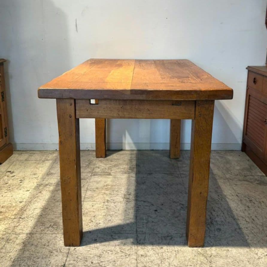 M♦年始Sale東名　希少　アンティーク オーク　総無垢ダイニング4点セット