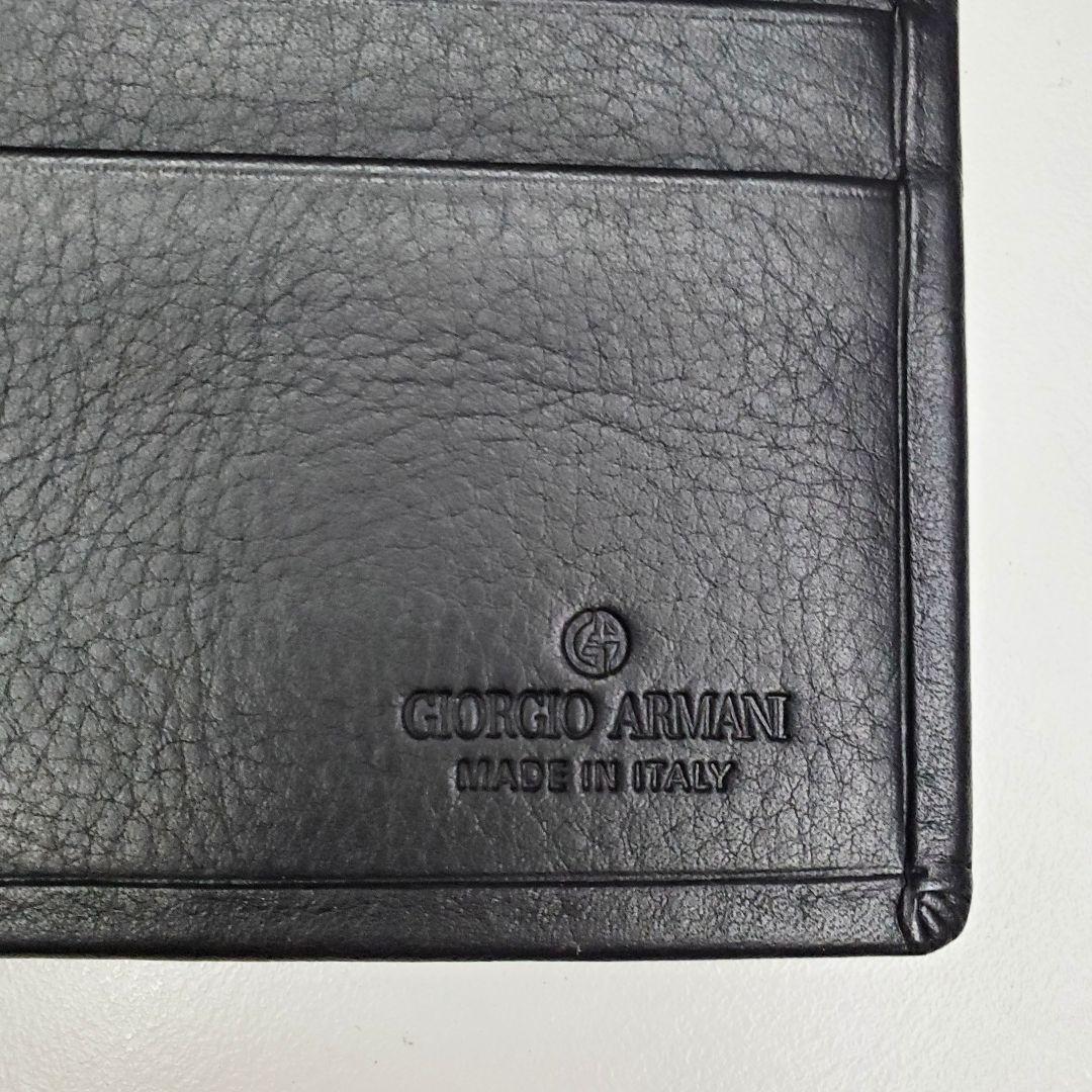 新品未使用✨️Giorgio Armani アルマーニ　ブラック　二つ折り財布