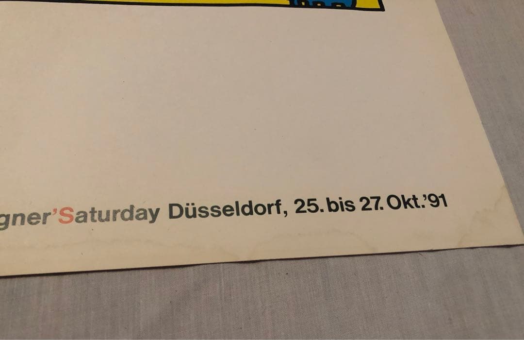 m*6様 キースヘリング　ポスター　当時物　DOG 犬　91s