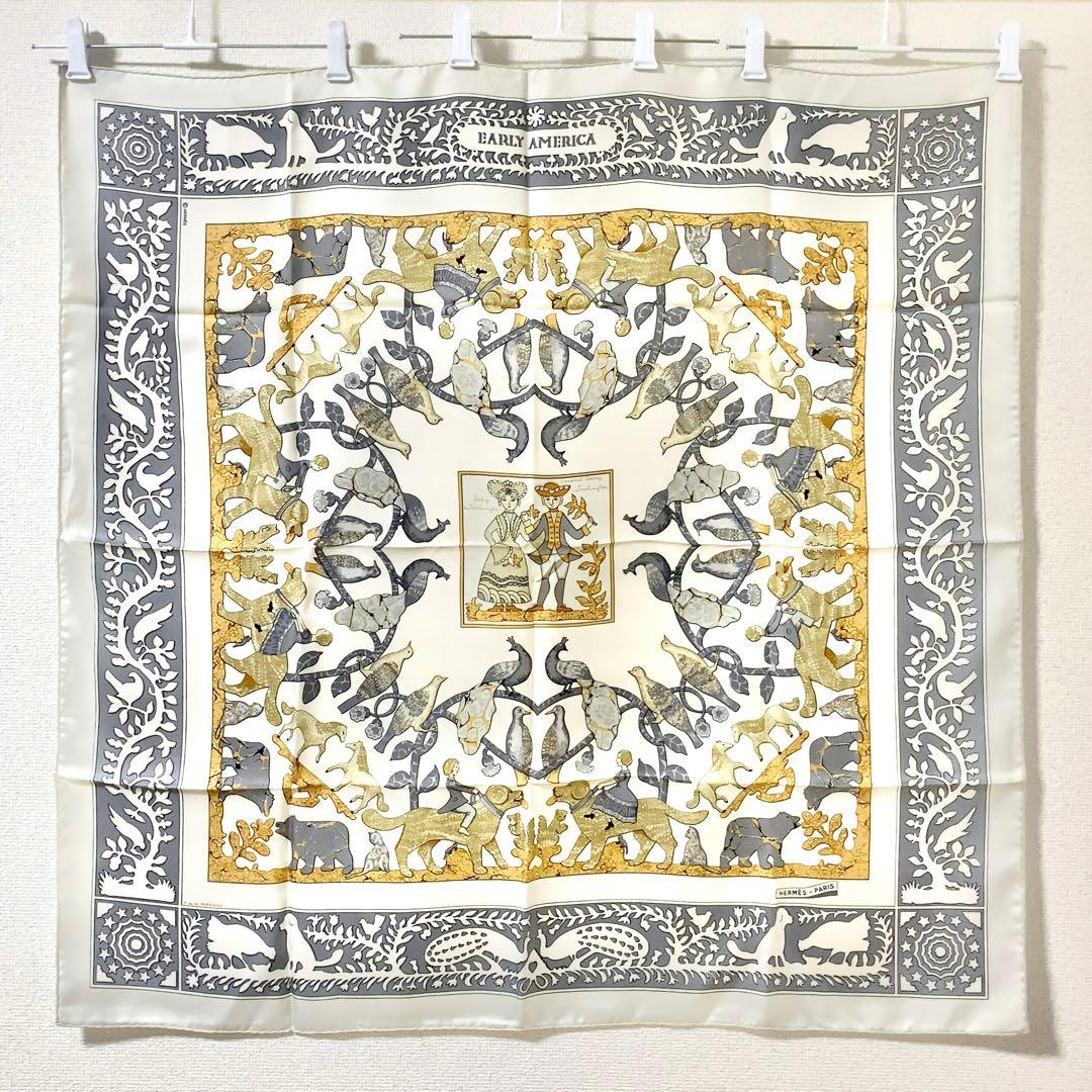 オーママ【未使用】HERMES カレ 90　古き良きアメリカ