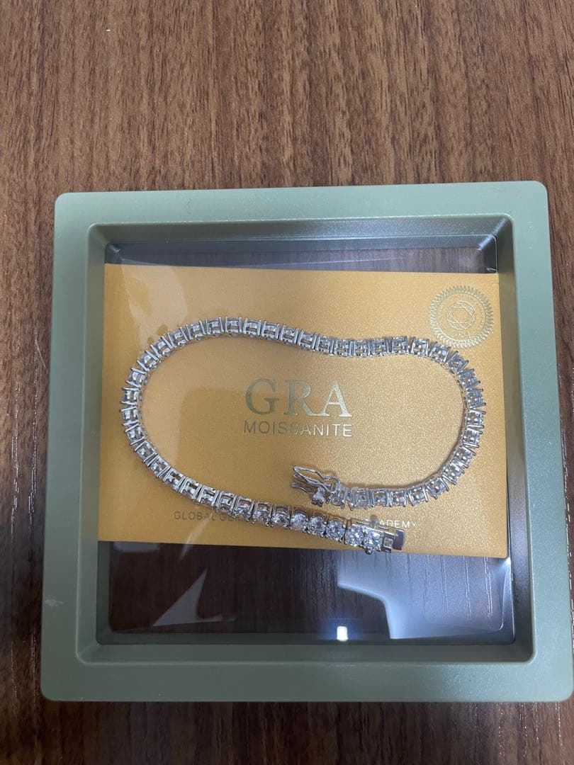 【話題沸騰】10ctモアサナイト S925テニスチェーンブレスレット／証明書付