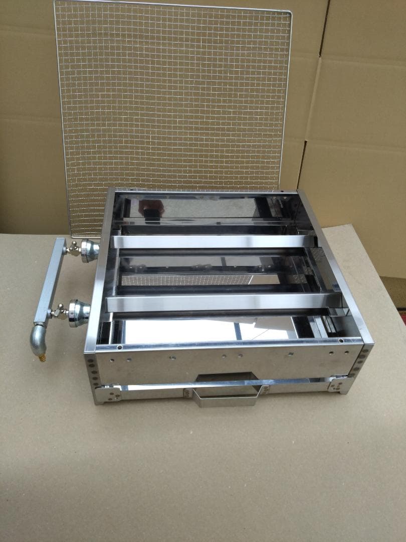 焼物グリラー 幅450x奥450 業務用 LPガス式 網焼き器 プロパン 海の家