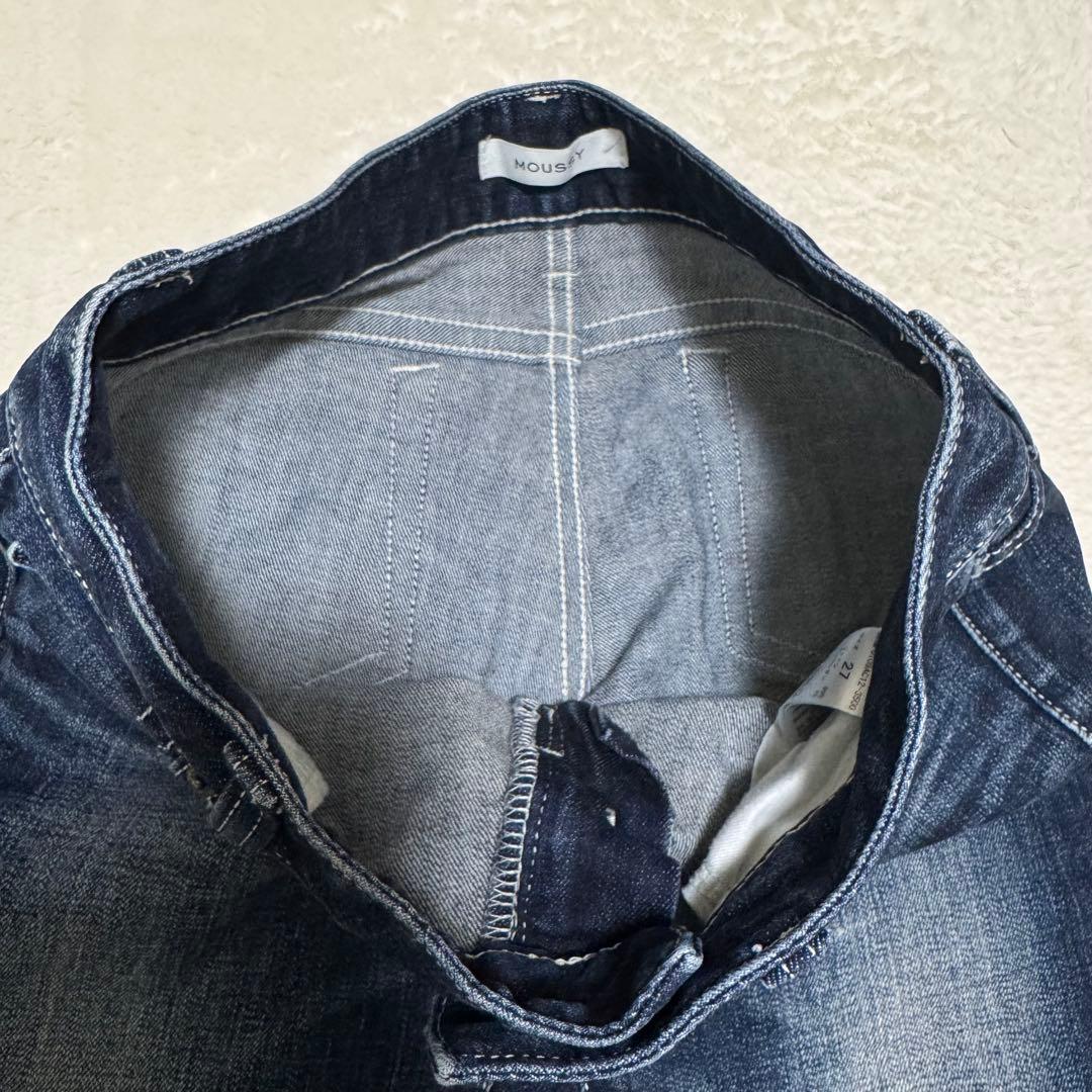 【美品】マウジー ストレッチ入り ローライズ スキニーデニムパンツ