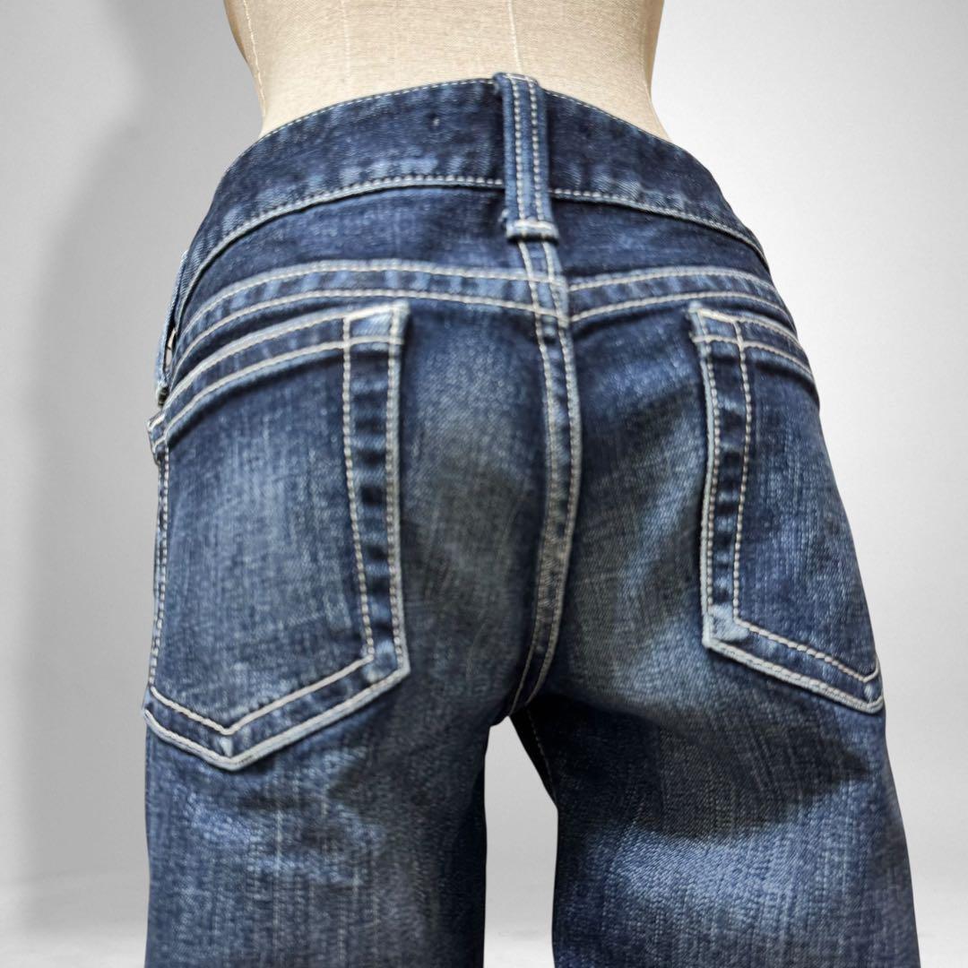 【美品】マウジー ストレッチ入り ローライズ スキニーデニムパンツ