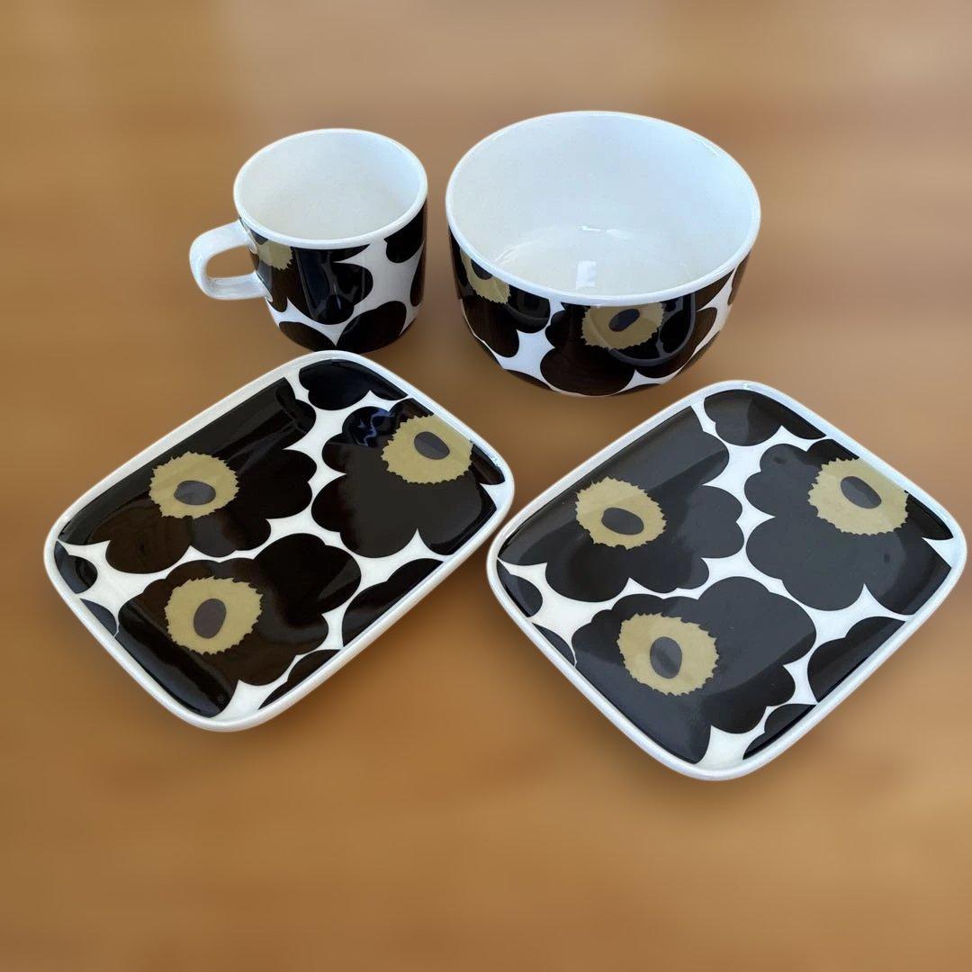 ◉marimekko◉50th Blackウニッコ4点セット◉