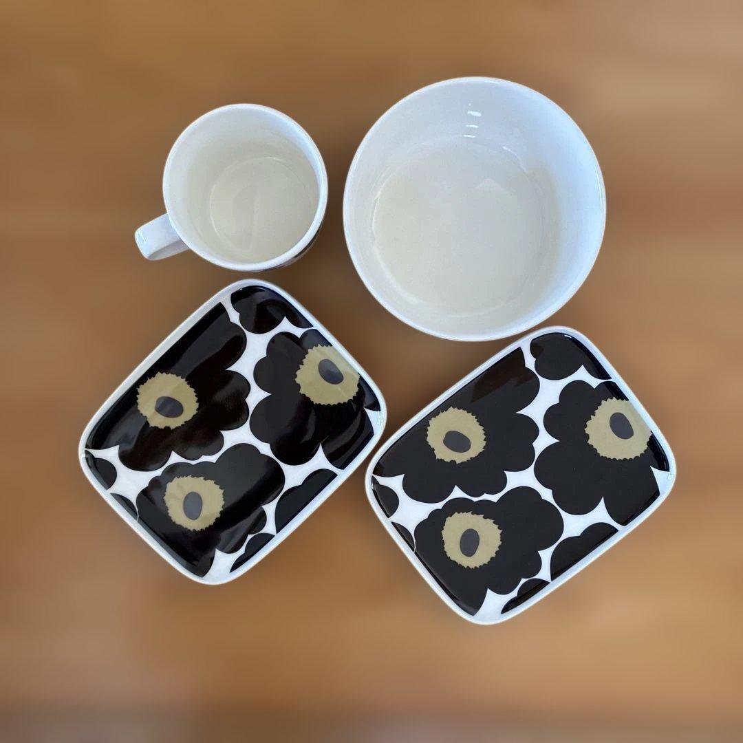 ◉marimekko◉50th Blackウニッコ4点セット◉