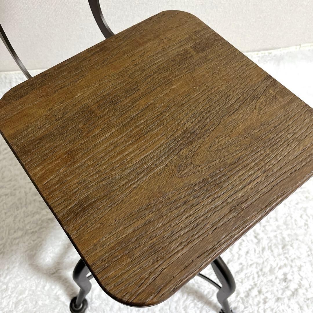 美品✨インダストリアルカウンターチェア　高さ調節可　アンティーク回転椅子　工業系