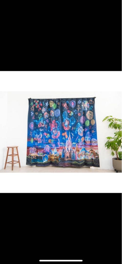 ディズニー　夜空　花火　遮光カーテン