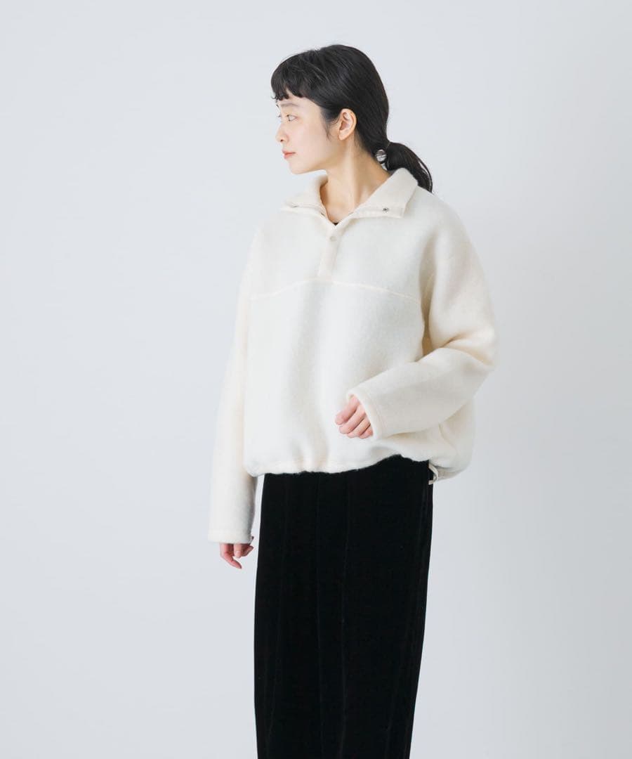 【かぐれ】ウールコットンフリースプルオーバー