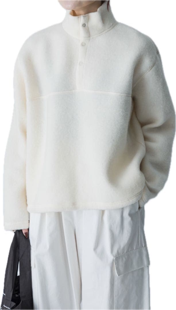 【かぐれ】ウールコットンフリースプルオーバー