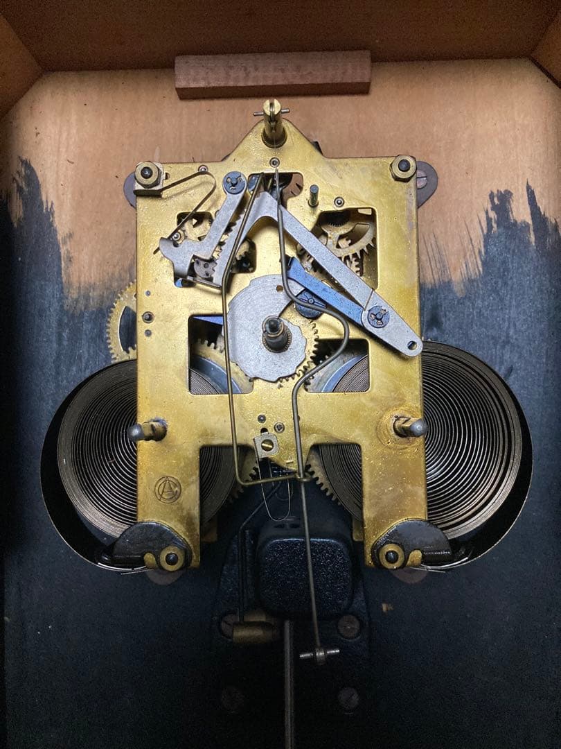 希少 アンティーク愛知時計電機21日巻 柱時計 chingchang